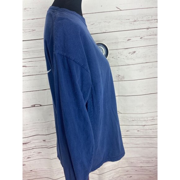 Lily Grace Elephant‎ Raised Right Navy Blue Long Sleeve Size Large - Picture 2 of 8